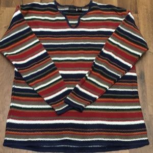STRUCTURE Colorful Stripe Sweater Summer Nights M